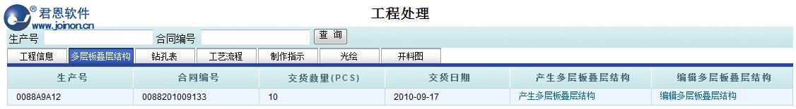 多层板叠层结构