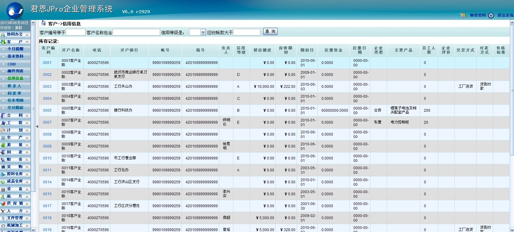 君恩软件  电路板ERP信用信息图